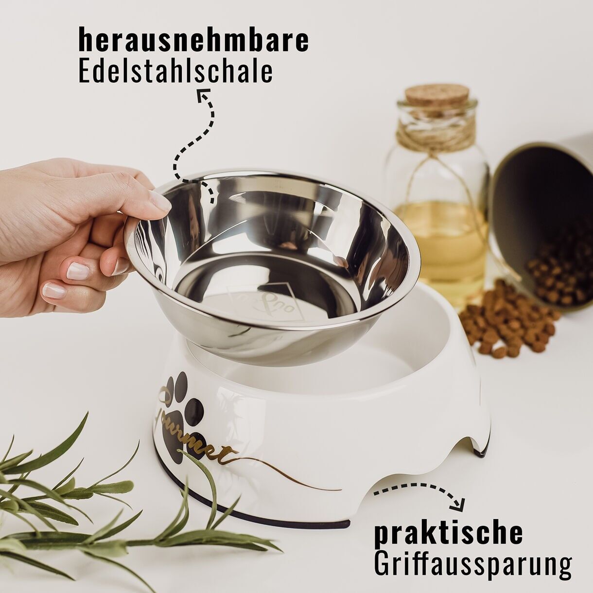 ne&no® Futternapf 2er Set für Hunde [Unique Design by NE&NO]  - Gourmet Design