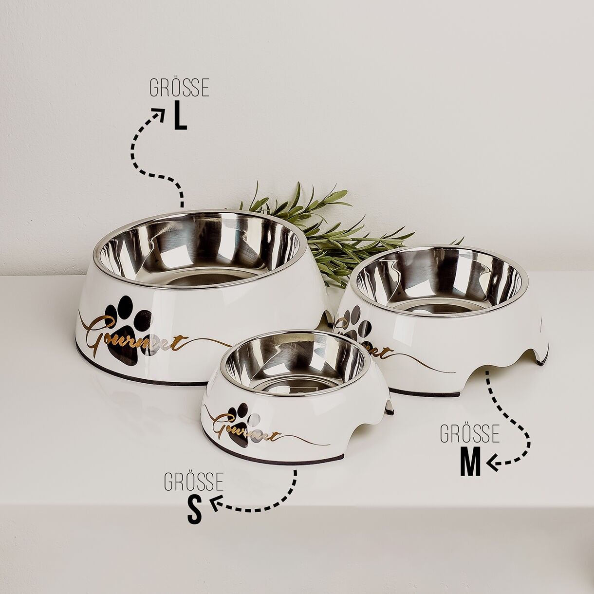 ne&no® Futternapf 2er Set für Hunde [Unique Design by NE&NO]  - Gourmet Design