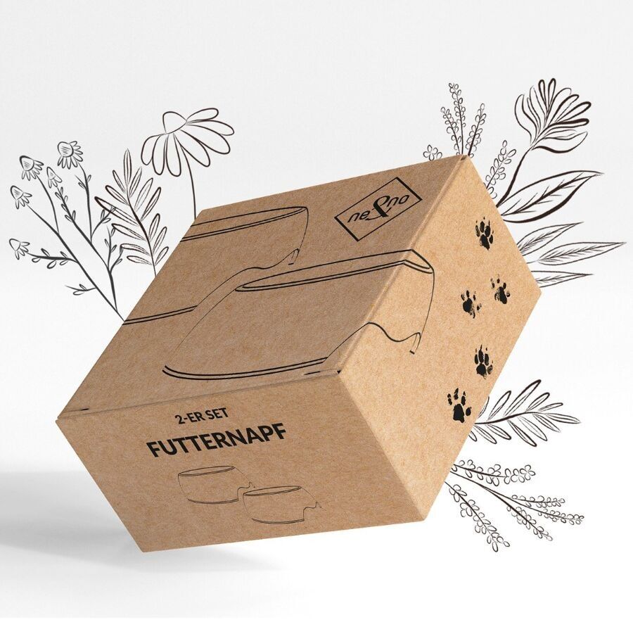 ne&no® Futternapf 2er Set für Hunde [Unique Design by NE&NO]  - Gourmet Design