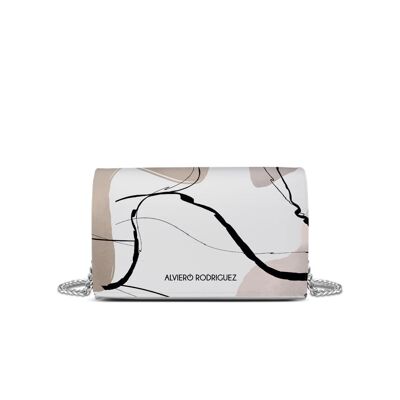 Sac à bandoulière blanc à encre tendance