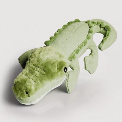 ne&no giocattolo per cani - peluche con squeaker | Giocattolo di tela: il coccodrillo impertinente Kris