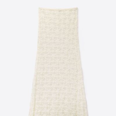Jupe longue blanche transparente de style bohème