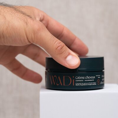 Crema Capilar para Hombre - Peinadora y nutritiva, con extracto de Cactus y aceite de Argán.
