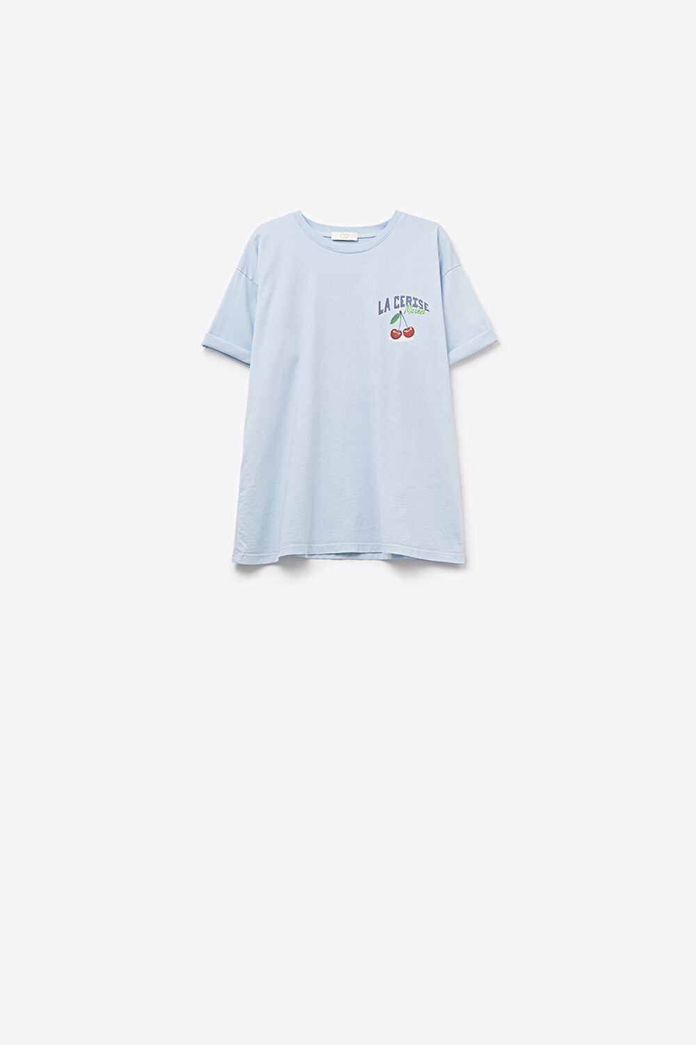 Maglietta blu con grafica La Cerise Market Saint-Tropez