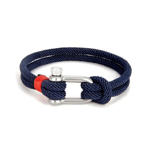 Bracelet Mousqueton Corde Bleu