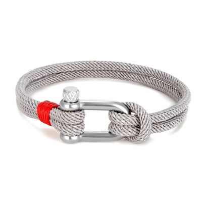 Bracelet Corde Nautique Gris