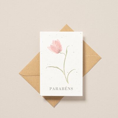 Carte postale à planter Félicitations