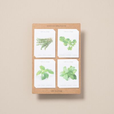 Graines d'herbes aromatiques - Paquet de 4