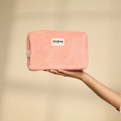 Trousse de toilette Leon Éponge rose corail