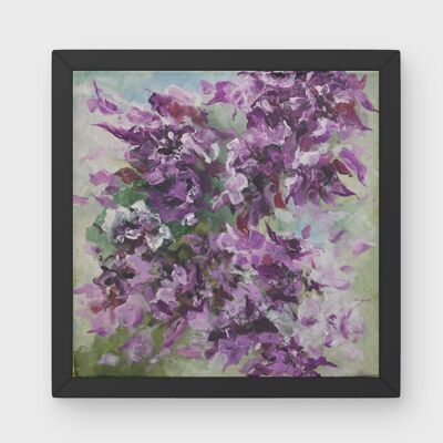 Couches de printemps, peinture florale abstraite originale sur toile, art mural fait main, peinture acrylique texturée