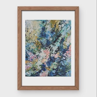 Valse de pétales - Grâce, peinture florale impressionniste originale sur toile, œuvre d'art murale faite à la main, peinture à l'huile texturée