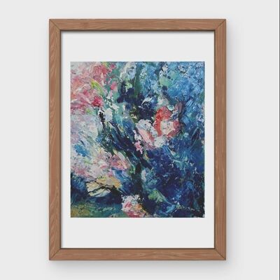 Valse de pétales - Équilibre, peinture florale impressionniste originale sur toile, œuvre d'art murale faite à la main, peinture à l'huile texturée