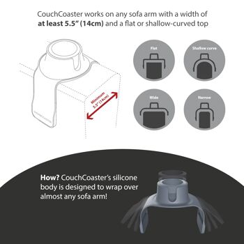 CouchCoaster - Le porte-gobelet ultime pour votre canapé (noir de jais) 5