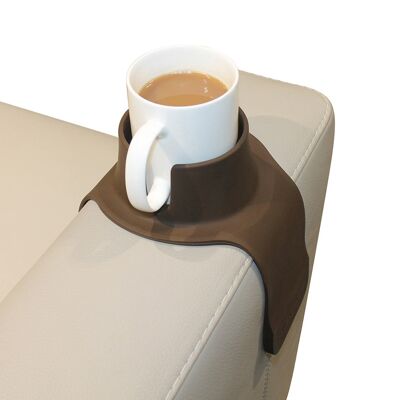 CouchCoaster: el soporte para bebidas definitivo para tu sofá (marrón moca)