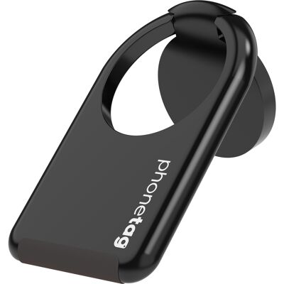 phonetag - Soporte para teléfono multivista con soporte para anillo magnético (negro)