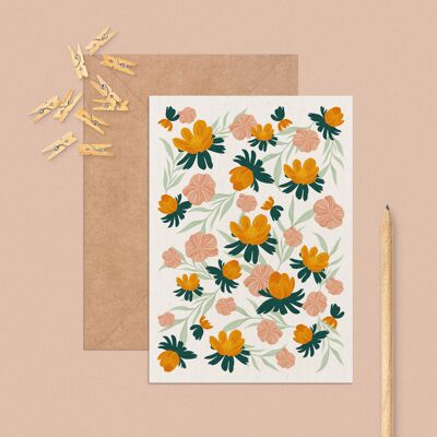 Blooming • Fleurs de Février • Carte postale A6