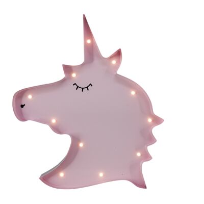Cabeza de unicornio M rosa pastel