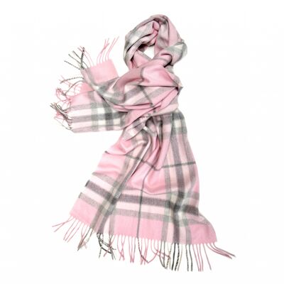 Machair Sciarpa classica Thomson ampia in cashmere rosa