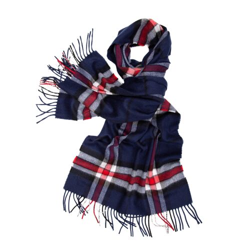 Machair Navy Classic Thomson Wide Cashmere Scarf