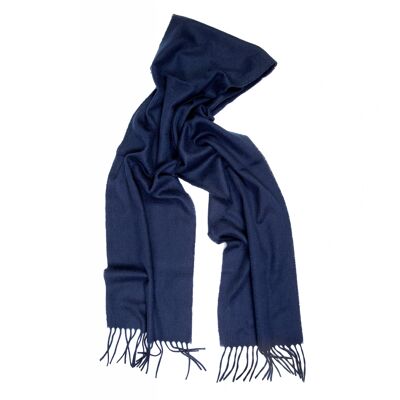 Oban Solid Navy Cashmere Scarf