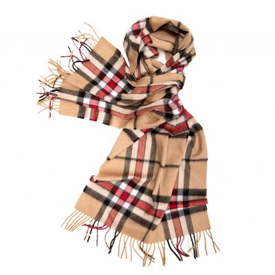 Machair Warm Camel Thomson Wide Cashmere Scarf