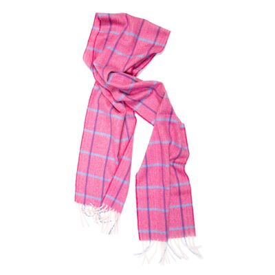 Oban Foxglove Herringbone Cashmere Scarf