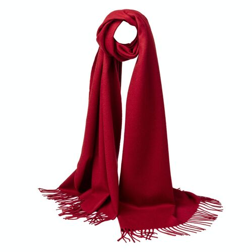 Callan Solid Red Cashmere Stole