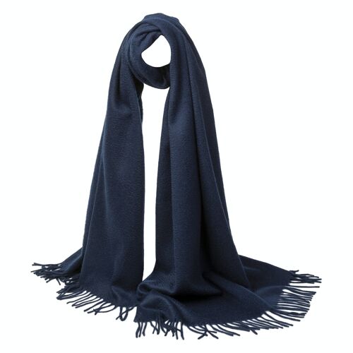 Callan Solid Navy Cashmere Stole