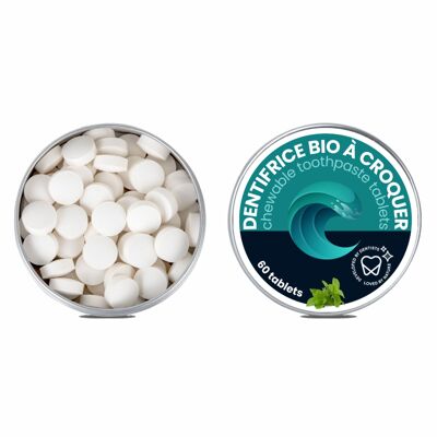 60 pastilles de dentifrice à croquer - Sans fluor - Zéro déchet