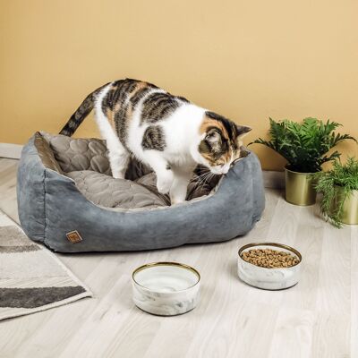 cuccia per animali domestici 2 in 1 bronzo/blu