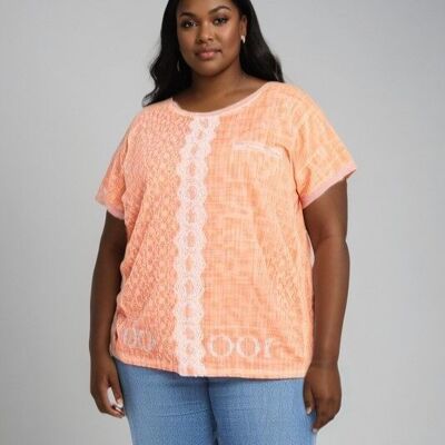 Maglietta arancione taglie forti (C8013&ORANGE)