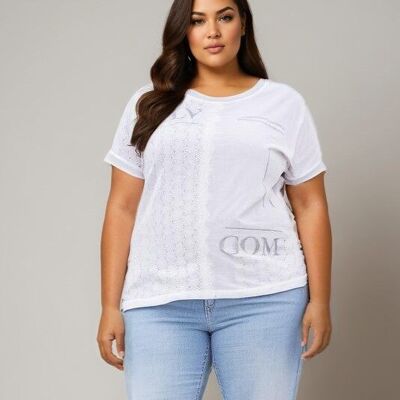 T-shirt grande taille blanc (C8013&BLANC)