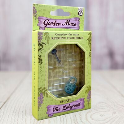 Garden Labyrinth Escape Maze - Gift Card Puzzle