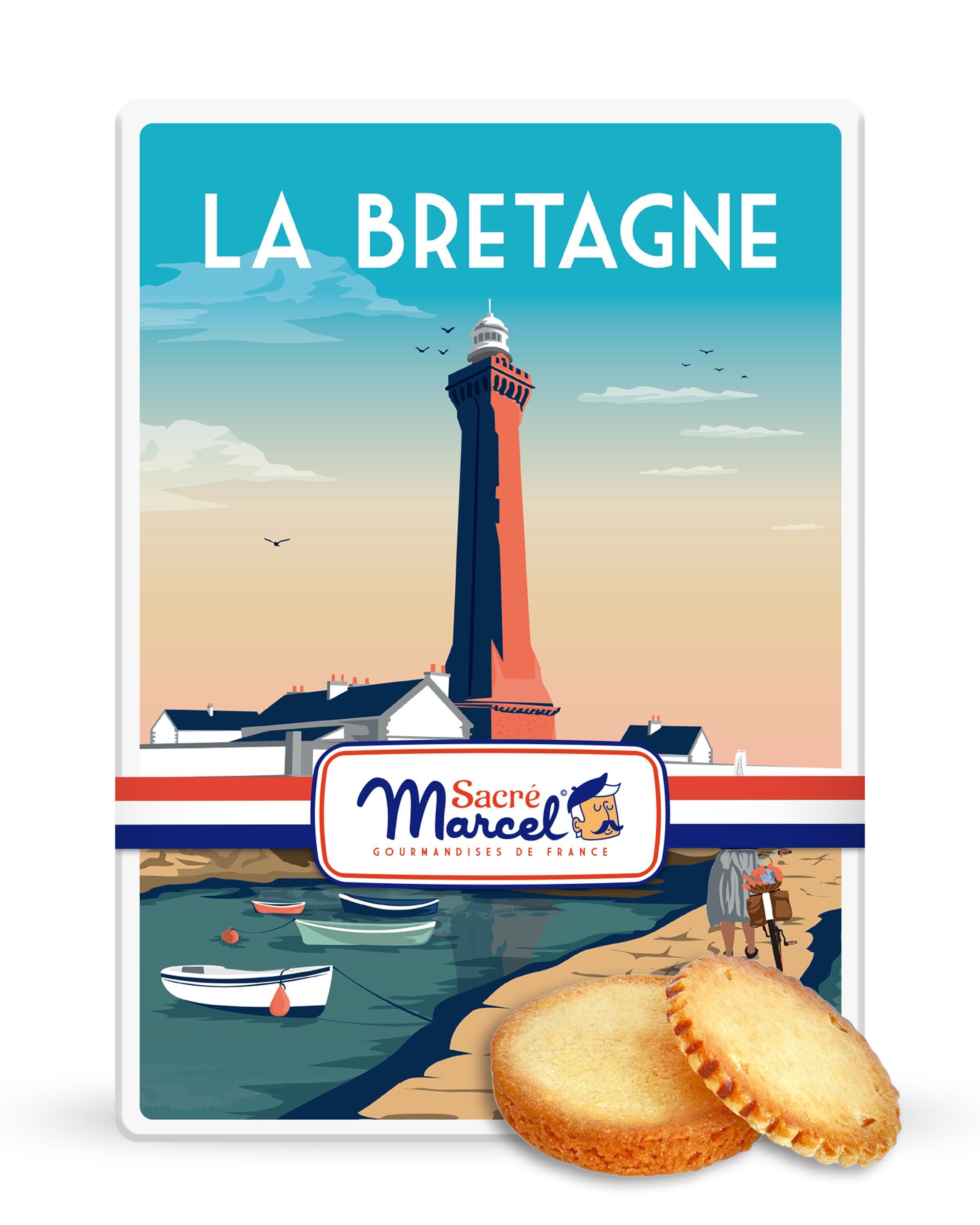 “Lighthouse of Brittany” Metal Tin - Breton Shortbread and Cookies | Sacré Marcel