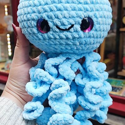 Amigurumi Rose La Pieuvre Couleur Bleu Ciel