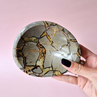 XL Dragon Stone (Septarian) Gemstone Decorative Bowl - #2 12.5x10cm 625gram