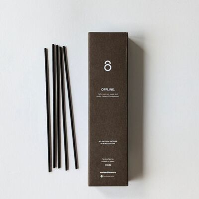 Incienso natural - Hecho en Japón - "Offline" - Sándalo - Baja producción de humo