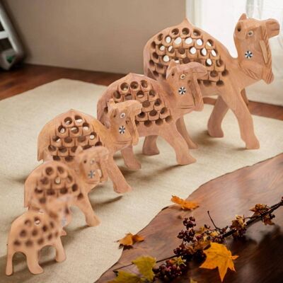 5 Camels Handcrafted Statue - Decoration