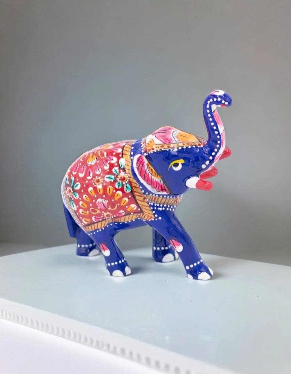 Statua di elefante in metallo colorato - Decorazione