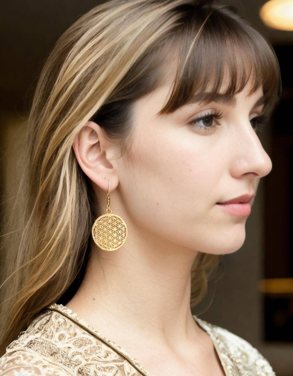 Orecchini Mandala dorati