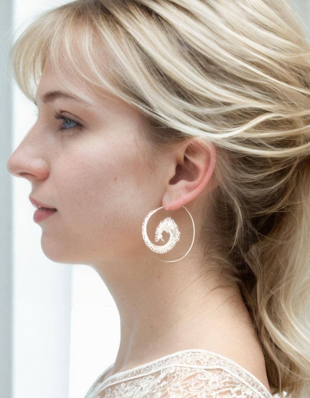 Orecchini a forma di pavone Icoting