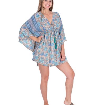 Robe courte à manches chauve-souris