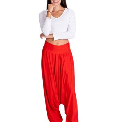 Pantaloni harem rossi