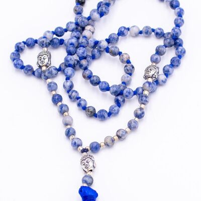 Collier Mala Tibétain Pierre Sodalite