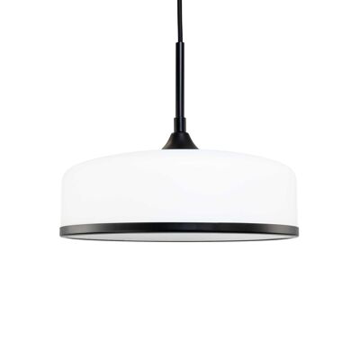 Modern glass and metal pendant light - Bulb included - Gyra