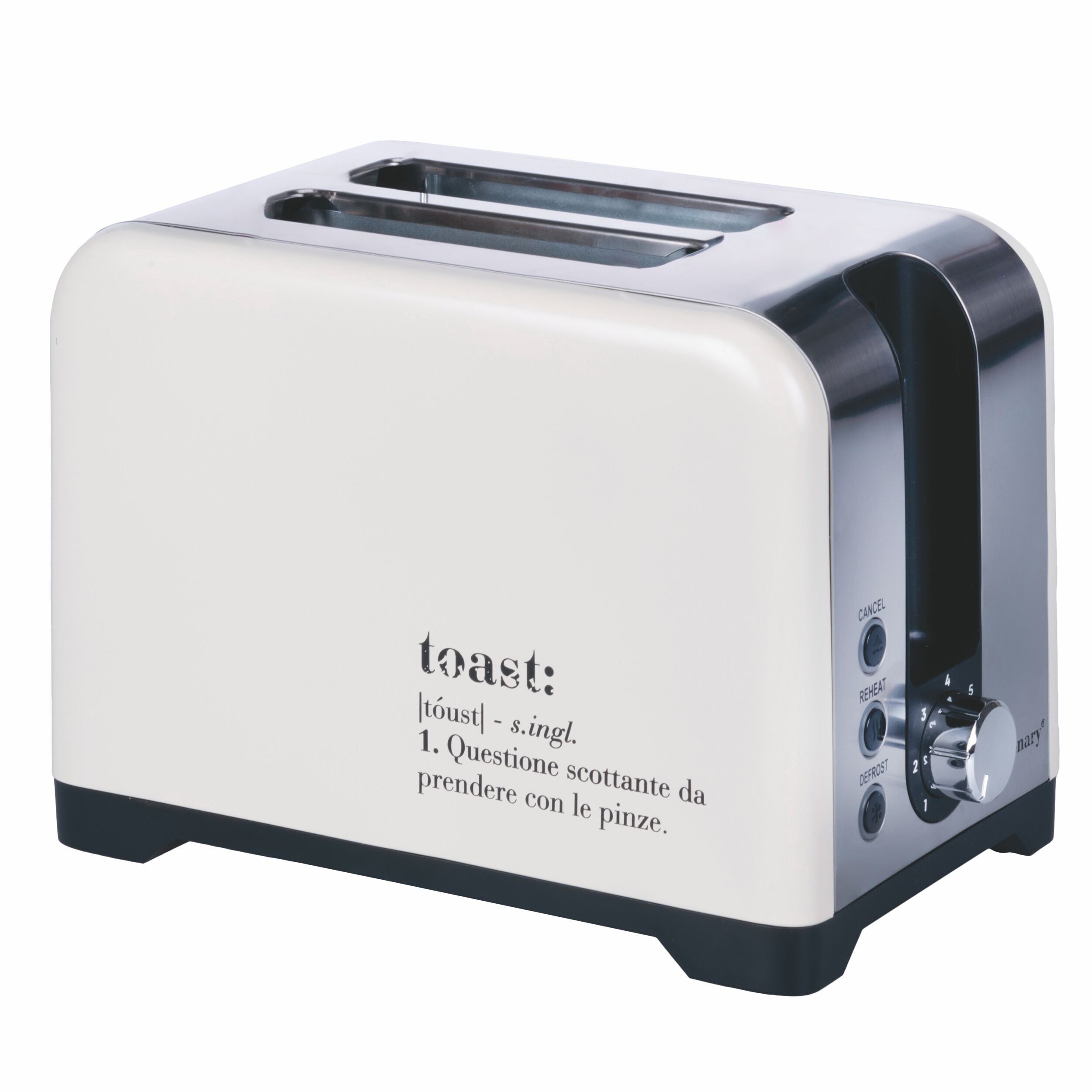 Toaster, 2 Schlitze, 780-930 W, elfenbeinfarben, doppelseitig, Victionary