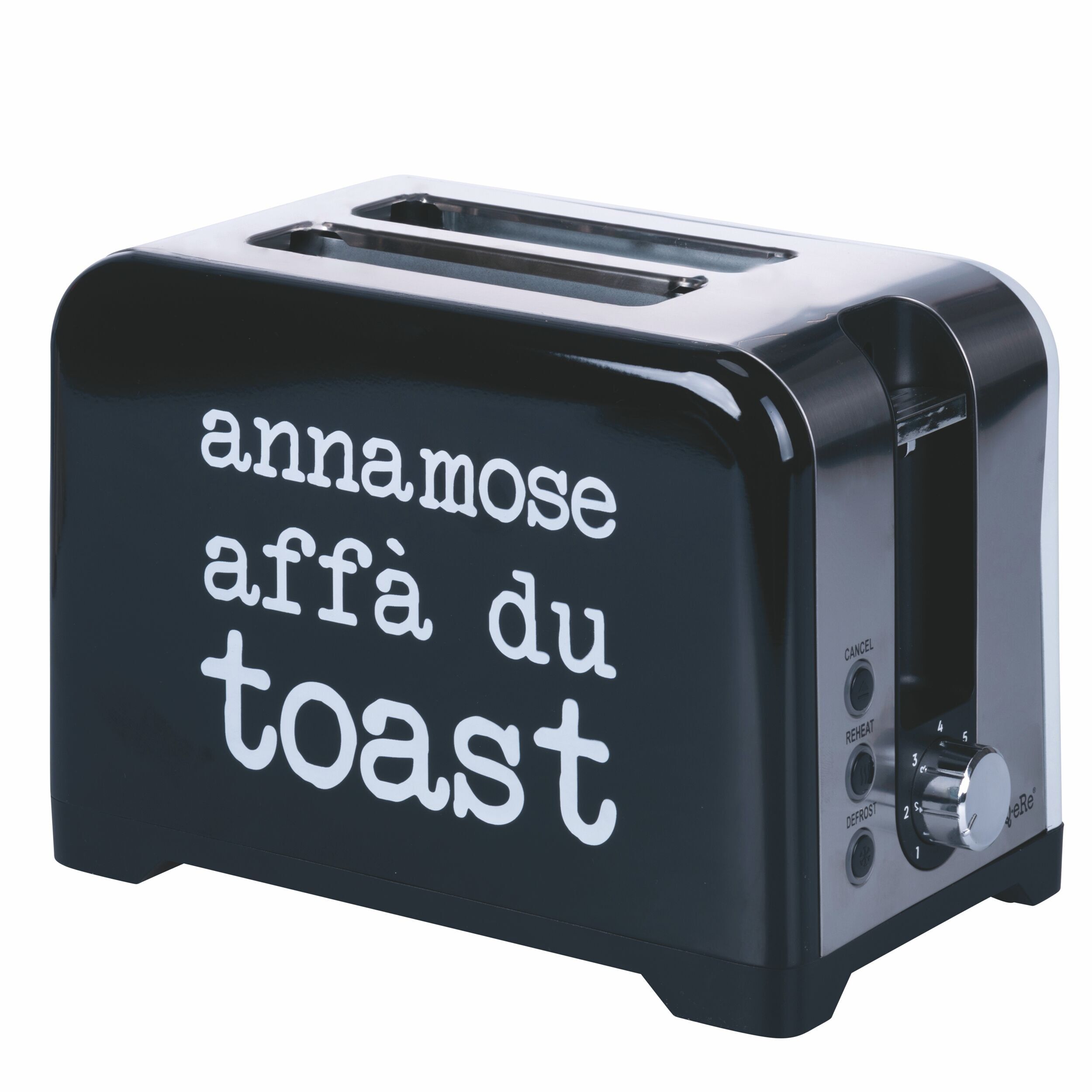 Toaster, 2 Schlitze, 780-930 W, schwarz-weiß, doppelseitig, S.P.Q.ehe