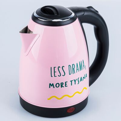 Hervidor eléctrico Tysana de acero inoxidable de 1,8 l, apagado automático, 1800 W, rosa, More Amor