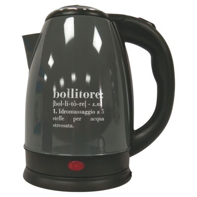 Hervidor eléctrico de acero inoxidable de 1,8 L, apagado automático, 1800 W, color antracita, Victionary