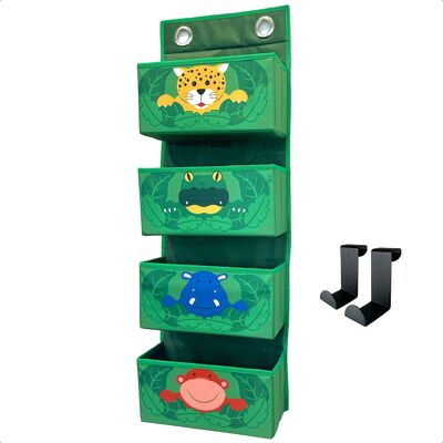 Organizzatore da appendere per bambini JUNGLE con gancio per porta